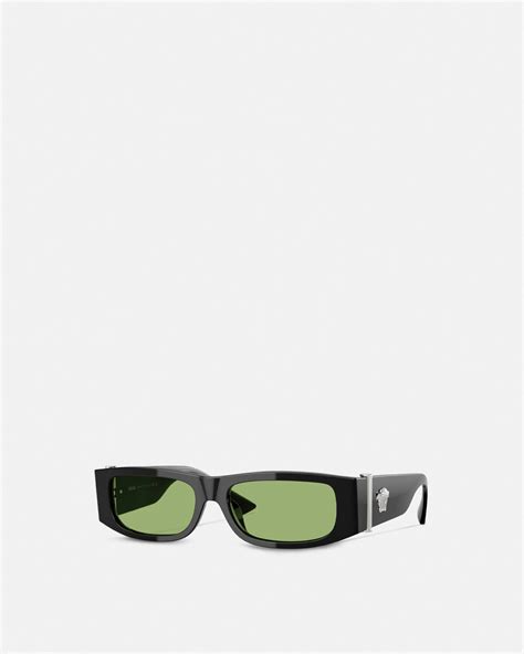 versace medusa glam|Medusa Glam Rectangular Sunglasses Green,Black .